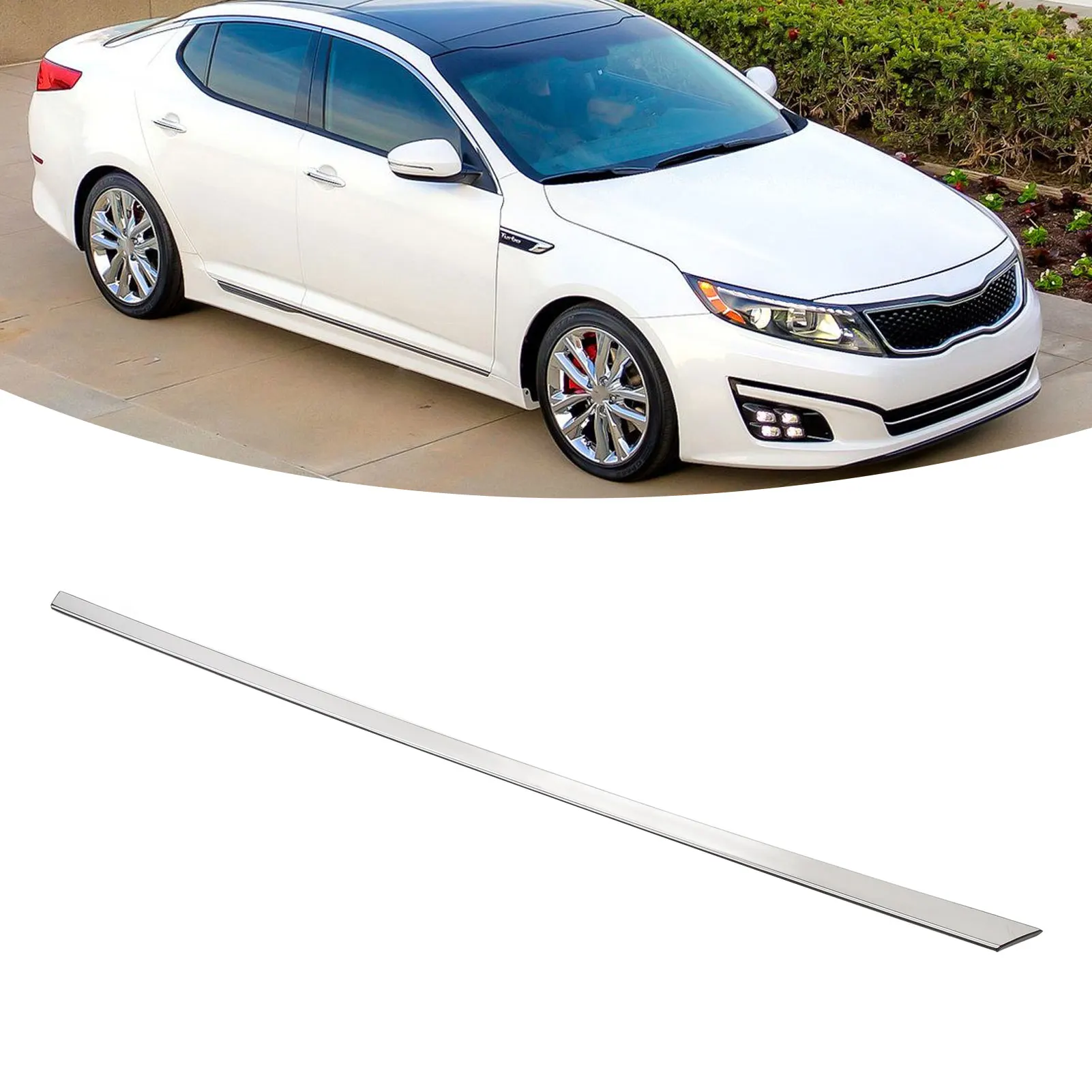 

Rear Door Frame Molding Rear Right Door Frame Molding Chrome Long Lifespan 838602T000 Replacement for Optima 2011 to 2015