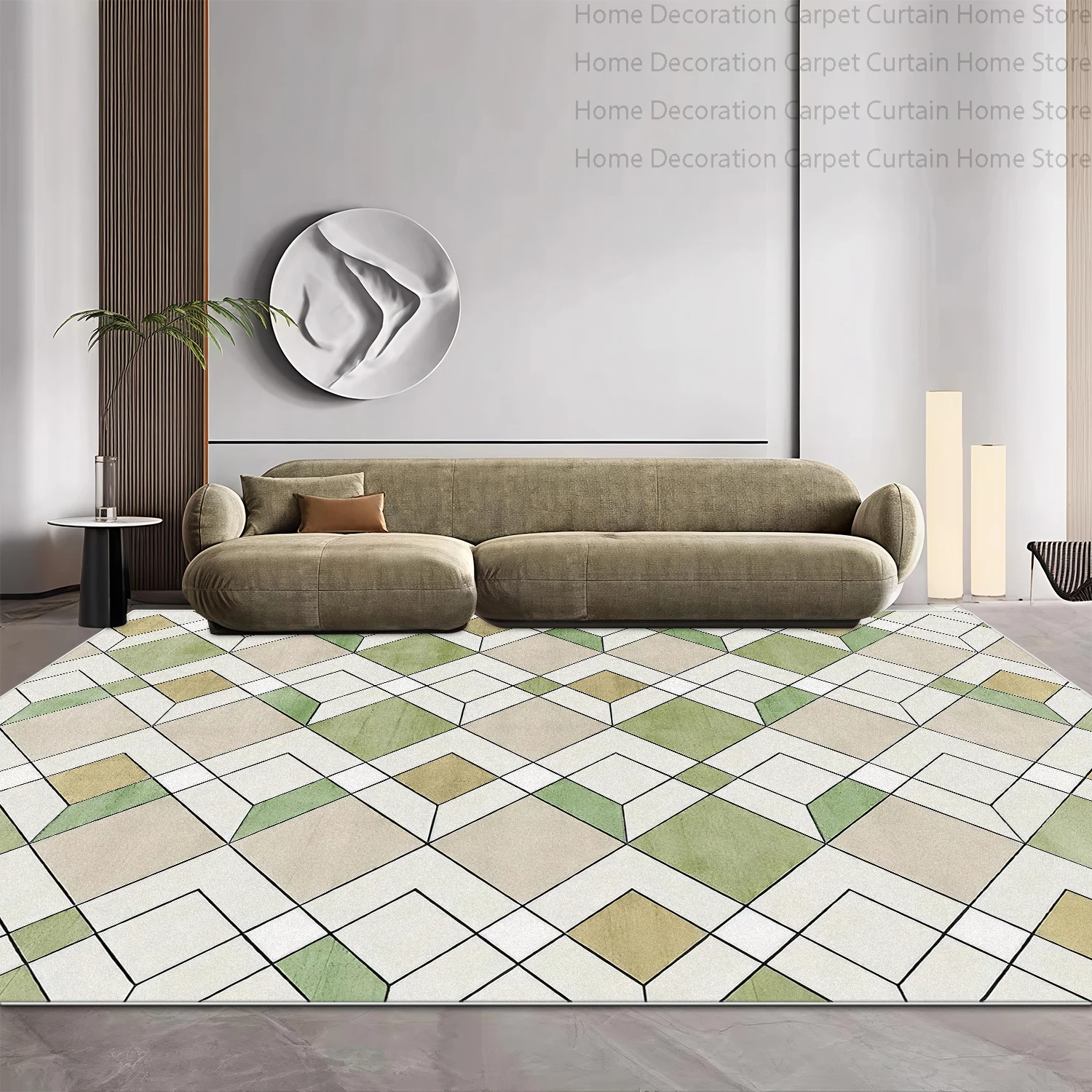 Minimalism Nordic Modern Geometric Checkered Soft Large Carpets Living Room Home Decor Rug Non-slip Washable Bedroom Floor Mat