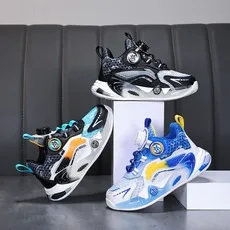 

Легкая дышащая детская повседневная обувь для мальчиков 5-16 лет, спортивные противоскользящие уличные удобные кроссовки на плоской подошве для бега