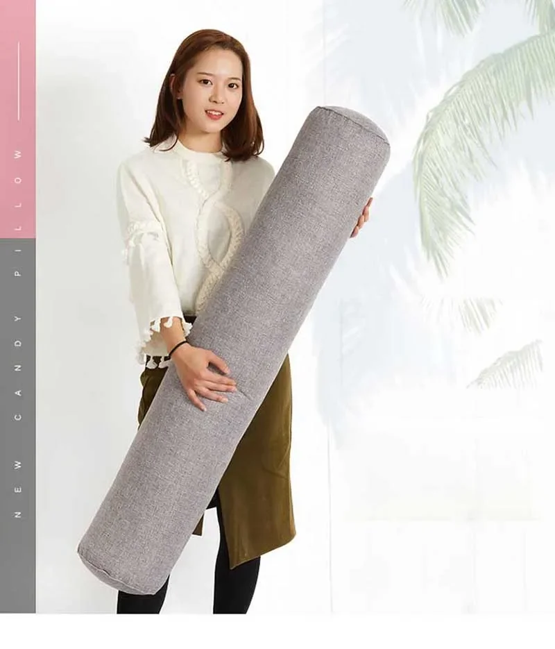 Neck Roll Pillows for Legs Yoga Removable Washable Memory Foam Pillow Back Support Bolster Cervical