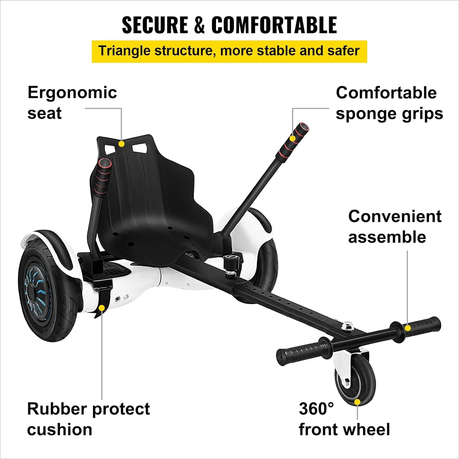 Hoverboard Seat Attachment 200lbs Capacity, 26\