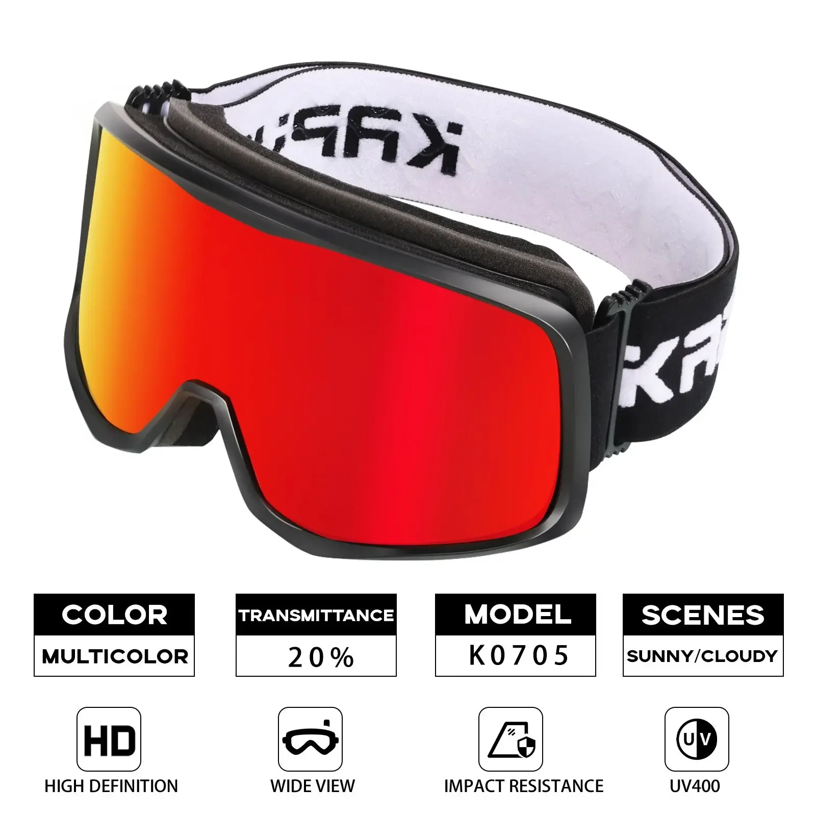 Kapvoe-Ski Goggles para homens e mulheres, óculos de neve, revestimento anti-nevoeiro, snowboard, esqui, ao ar livre, esporte de inverno, UV400