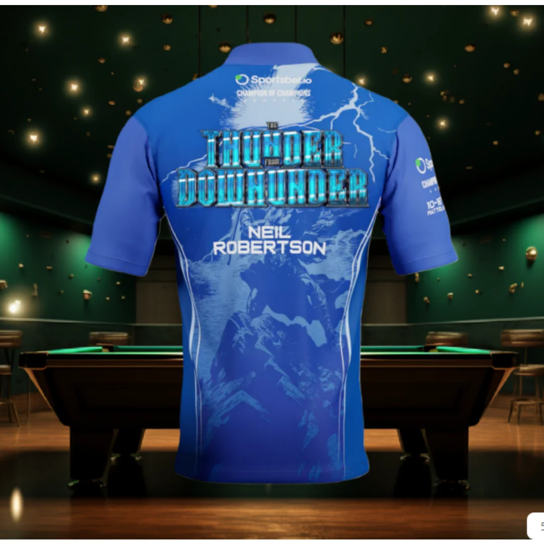 

The Thunder From Down Under - Neil Robertson Snooker, матчевые майки, трикотажные изделия для бильярда, осенняя спортивная мужская футболка Dry Quickly