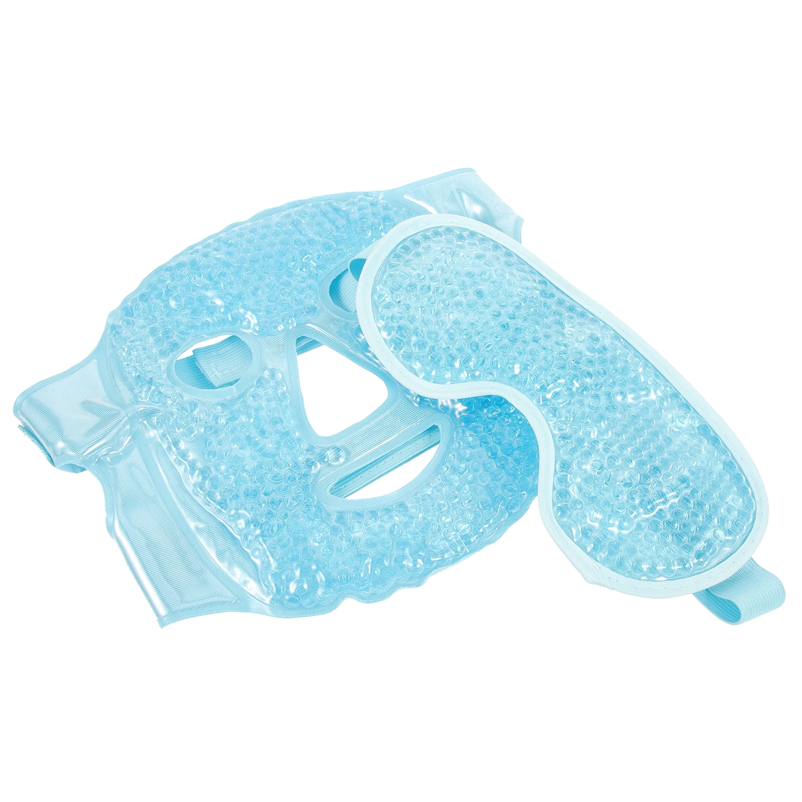 

Cold Hot Therapy Face Cooling Mask Ice Eye Mask Soft Fleece PVC Gel Safe Durable Reusable Washable Heat Cold Family School