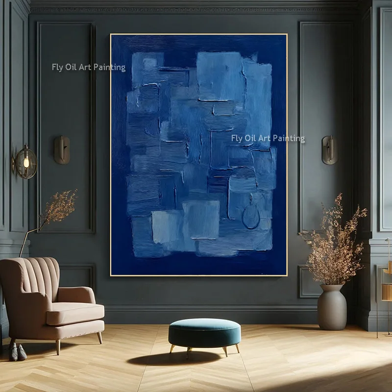 Abstract Home Wall Items Blue White Canvas Artwork New Popular Design Green Red And White Oil Painting For Room Decor As Gifts