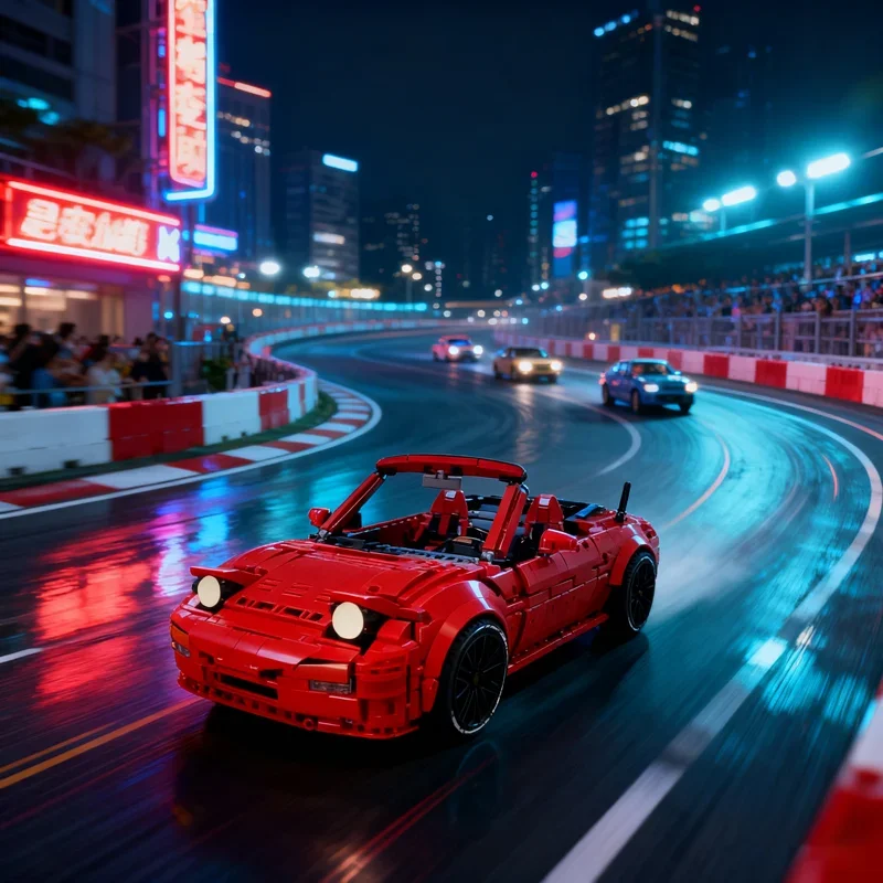 2595pcs MOC Mazda Miata NA motorised Technical Model Building toys blocks Christmas gifts Construction DIY creative idea Brick