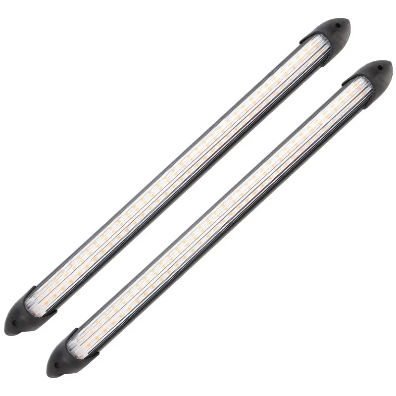 2 pezzi LED per auto DRL luci di marcia diurna impermeabile universale 12V faro automatico sequenziale indicatori di direzione flusso giallo luce diurna