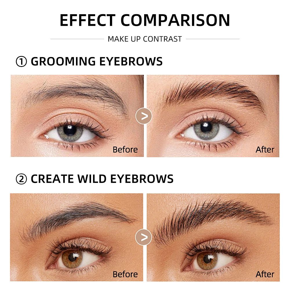 Eyebloggstyling-Gel 3D pour sourcils saillants, imperméable, longue durée, facile à porter, prévient les sourcils sauvages plumes, sculpte les cosmétiques Regina