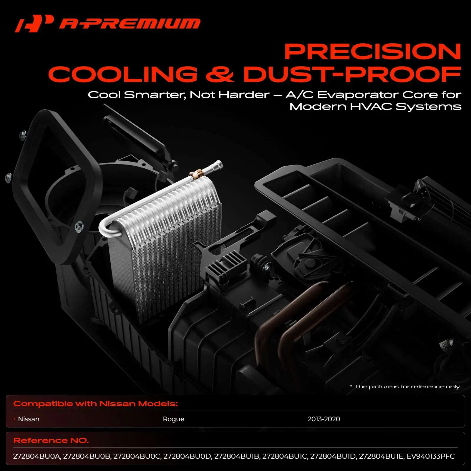 A-Premium A/C Evaporator Core with Pressing Plate for Nissan Rogue 2017-2020