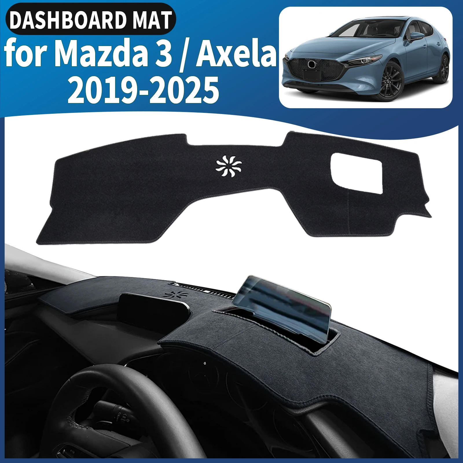 

fit for Mazda 3 Axela BP 2019 2020 2021-2025 Car Dashmat Dashboard Cover Pad DashMat Sunshade Accessories Protective Carpet
