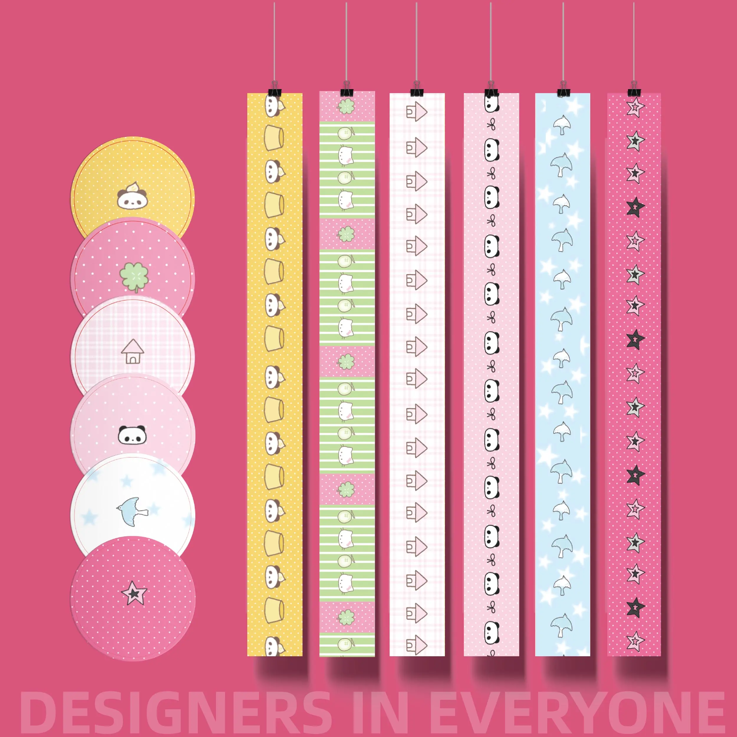 WAKAWAKA Adorable Fragments Kawaii Washi Tape Scrapbooking Stationery Cute Masking Tape 1x500cm