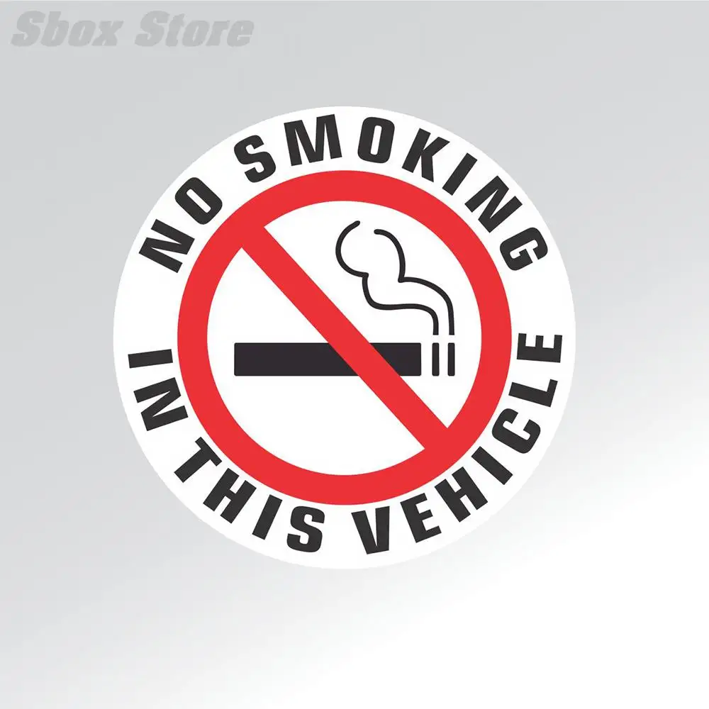 Car Sticker Personalized Warning Signs No Smoking Modeling Stickers PVC Auto Window Bumper Sunscreen Waterproof Quality Decals