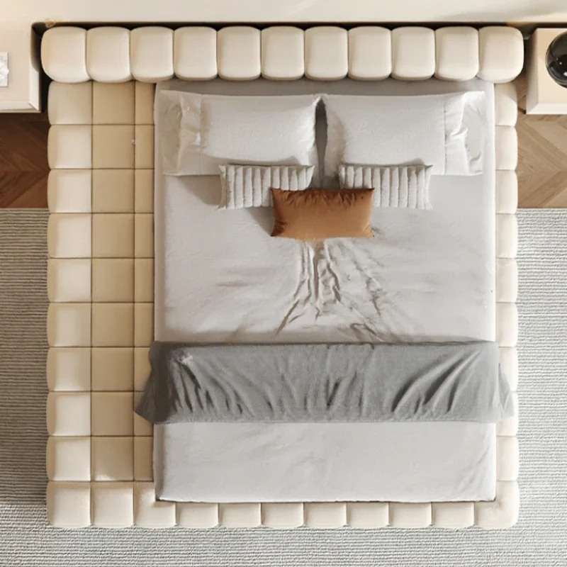 #Princess White Girls Bed Double Velvet Modern Queen Hotel Tatami Bedroom Beds Adults Office Reception Muebles Trendy Furniture