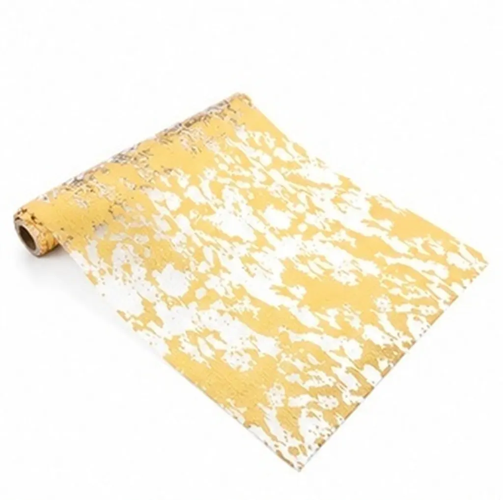Gold Metallic Foil Table Runner Mesh Fabric Decor Wedding Party Birthday Centerpiece Thanksgiving Christmas Table Setting