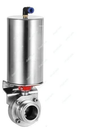 Single Acting Spring Return Pneumatic Valve, 304 Sanitary Clamp with Welded Ends