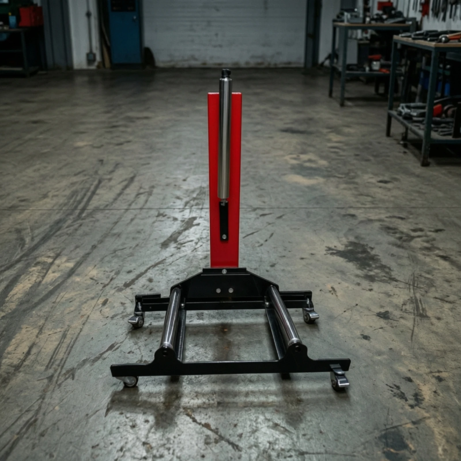 Wheel Cleaning Stand with Rollers Comfortable Working Height Wheel Detailing Stand with Rollers Long-Lasting Metal for Detailers view 5