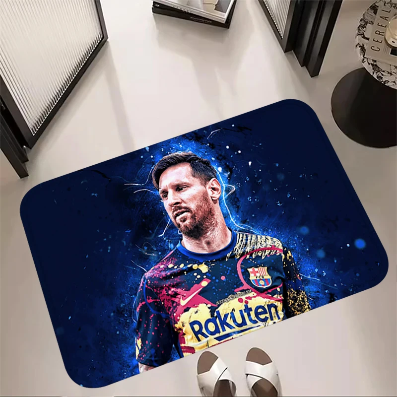 Living Room Rugs Foot Carpets Messi Entrance Doormat Kawaii Rug Floor Mats Carpet Anti Slip Bath Mat Home Kitchen Hallway Decor