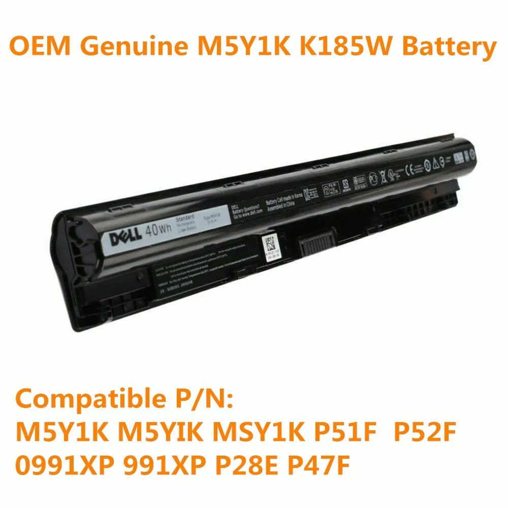 Новый аккумулятор для ноутбука M5Y1K P51F P52F P64G K185W для серии Dell-Inspiron 14 15 17 5000 3000 Новый аккумулятор для ноутбука M5Y1K P51F P52F P64G K185W для серии Dell-Inspiron 14 15 17 5000 3000