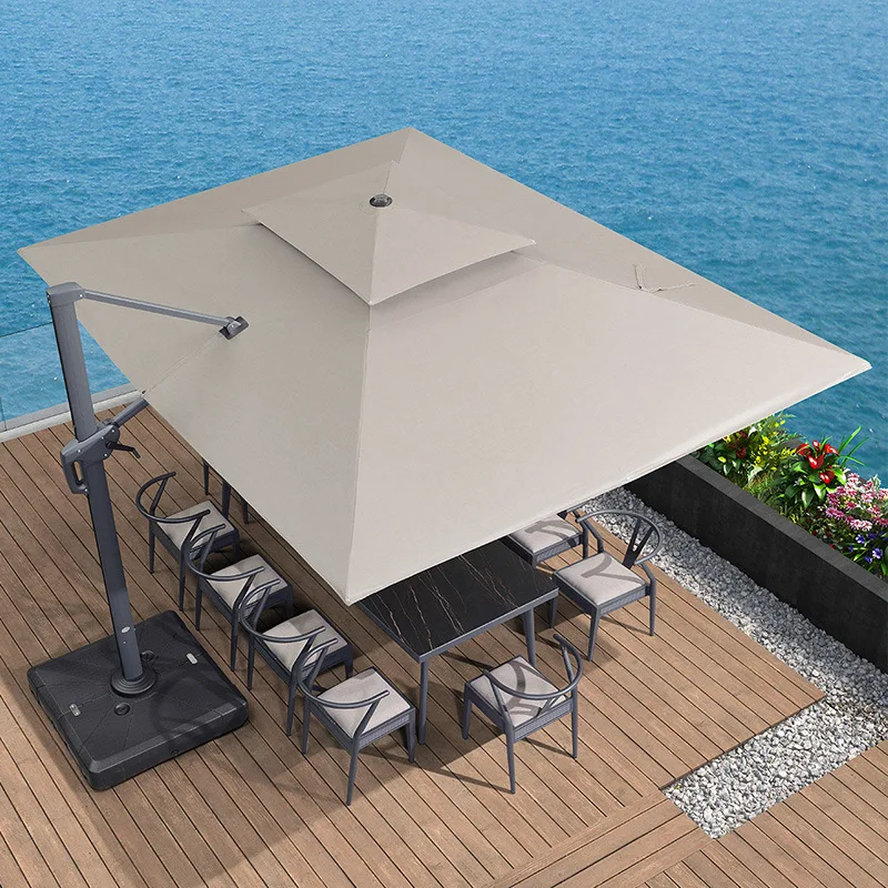 Outdoor  Courtyard Umbrella Garden Villa Outdoor Roman USun Umbrella Sunbrella Outdoor Parasol
