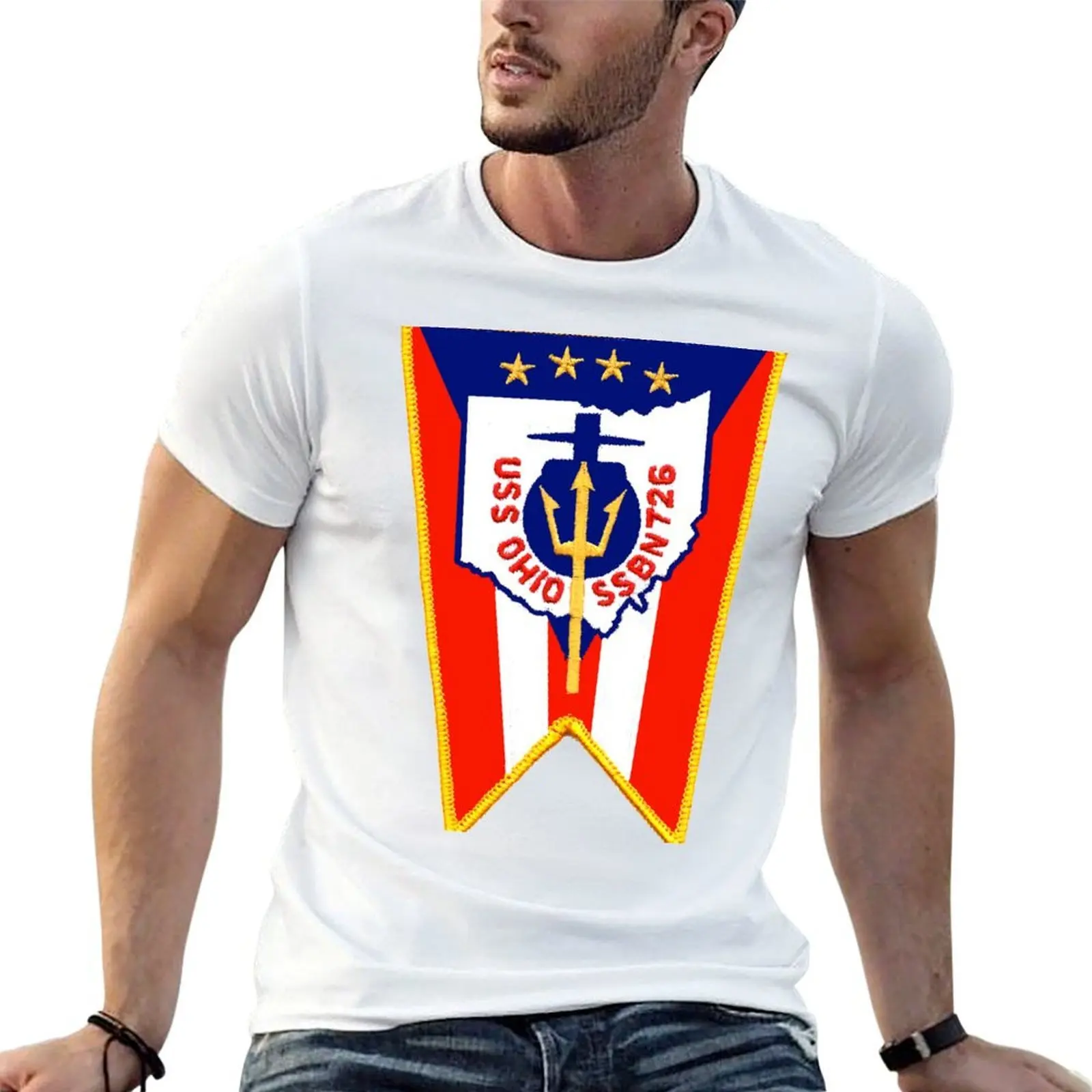SSBN 726 USS Ohio Crest T-Shirt vintage anime shirt customs design your own T-shirt men