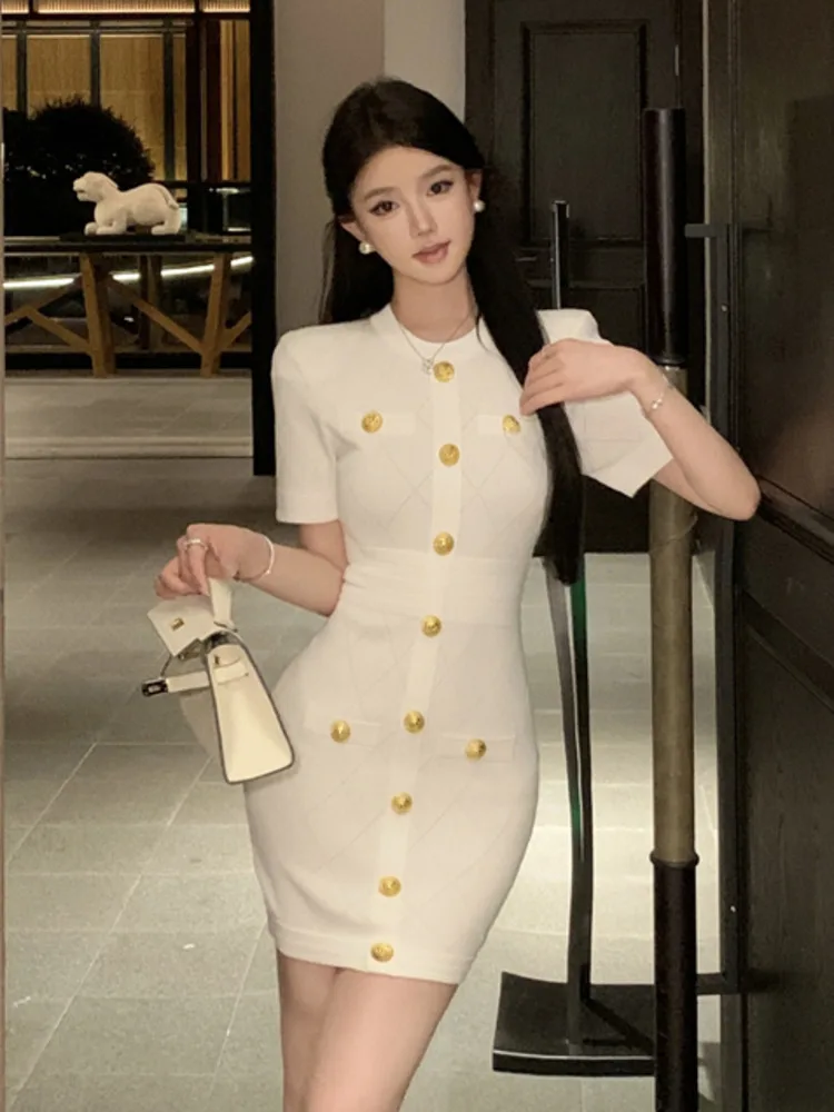 High Quality Slim Sweater Vestidos Feminino Women Vintage Long Sleeve Slim Sexy Bodycon Dress Korean Fashion Casual Robe Femme