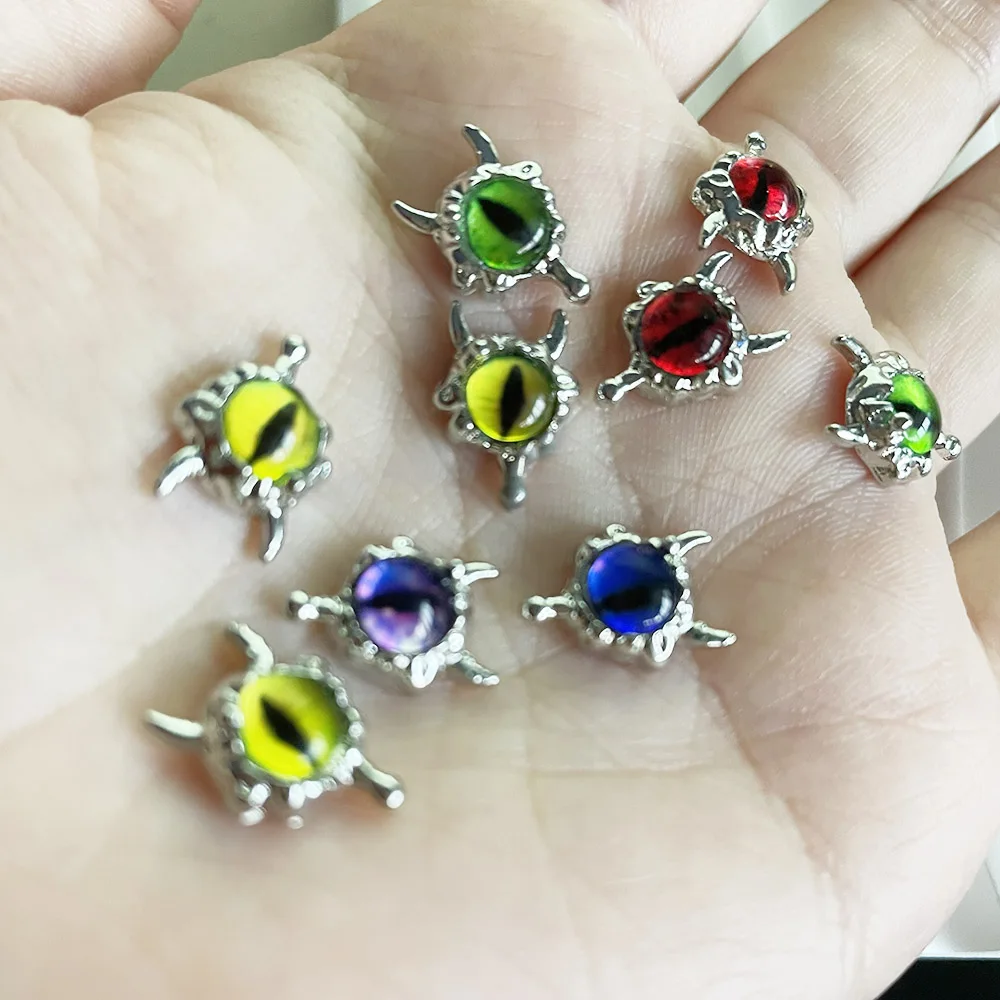 1-Eye Imp Devil Alloy Tough Girl Cyclopia Monster Charms Cool Snake Eye Insider Metal Jewelry Dark Evil GEL Tip Trinkets 404Nail