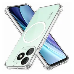 For Itel A50 A50C Case With Magnetic Wireless Charger Sticker Shockproof Soft Silicone Phone Case for itel A 50C A50 Back Cover