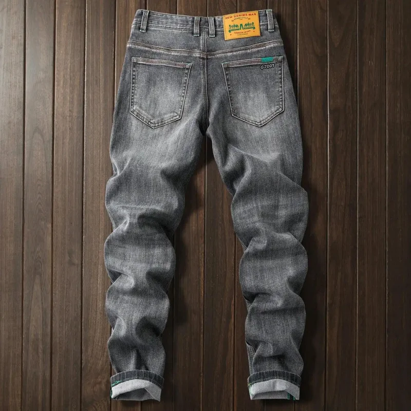 2026 New Vintage High-End Denim Jeans in Faded Colors for Men, Slim Fit, Slim Leg, Casual, Versatile, Stylish, Soft, Comfortable