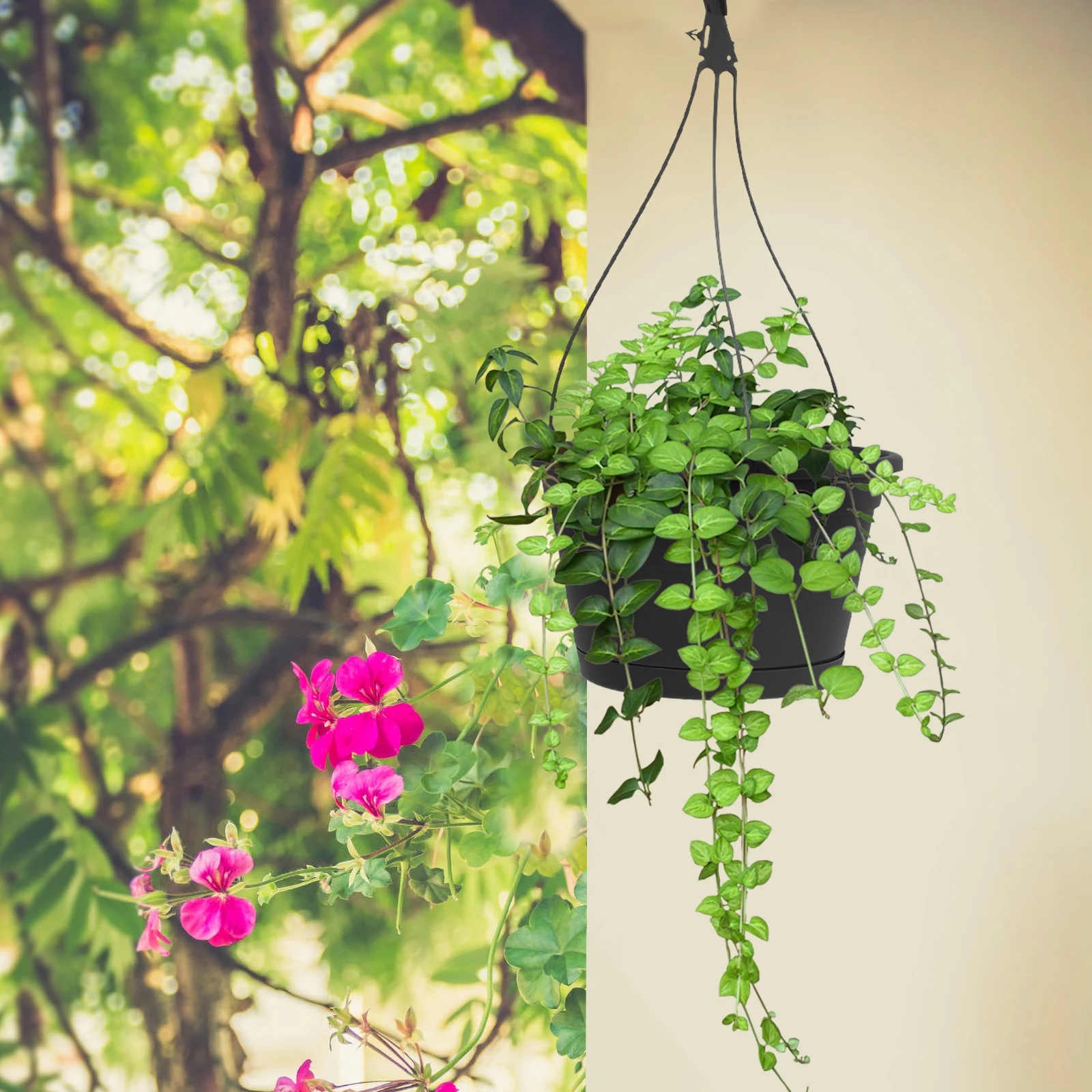 

Plastic Hanging Flowerpot Chlorophytum Planter Indoor Pots Gardening Balcony Decor SpaceSaving Practical Home