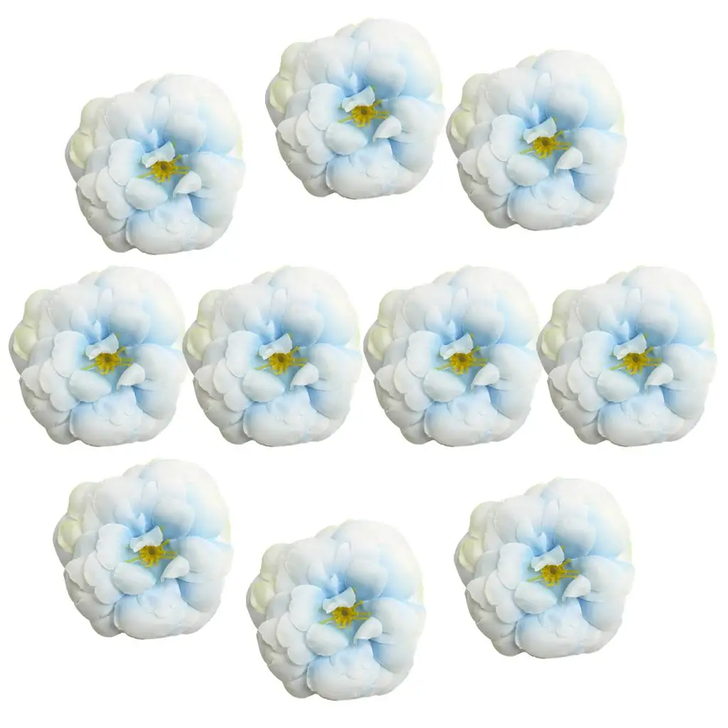 10 Pieces Mulit-Colors Artificial Simulation 3D Silk Camellia 5.5 cm for Wedding Home Party Decoration