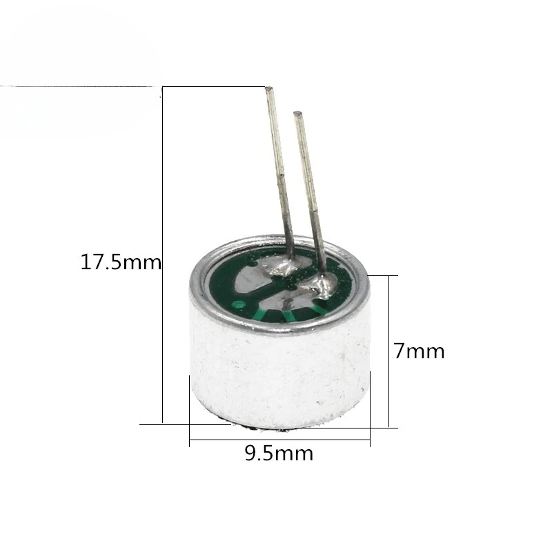 1000PCS 9767 Electret Condenser Microphone Capsule 2-Pin Mic Head for Audio Pickup Recorder DIY