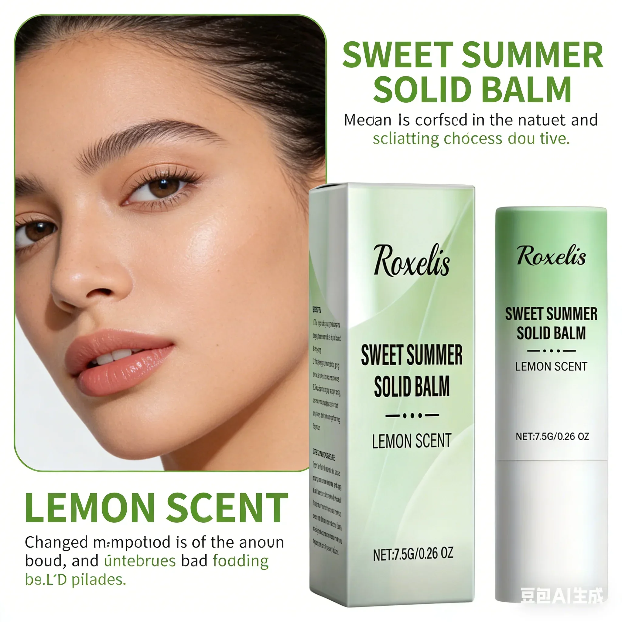Sweet Summer Lemon Solid Perfume Balm - Fresh Elegant Light Scent Portable Long-Lasting Natural Body Fragrance