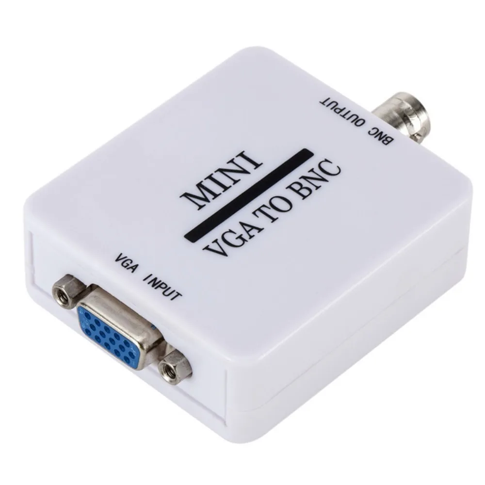 VGA To BNC Mini HD VGA To BNC Video Converter VGA Input Converter Box VGA To BNC Video Converter Box Video Adapter White