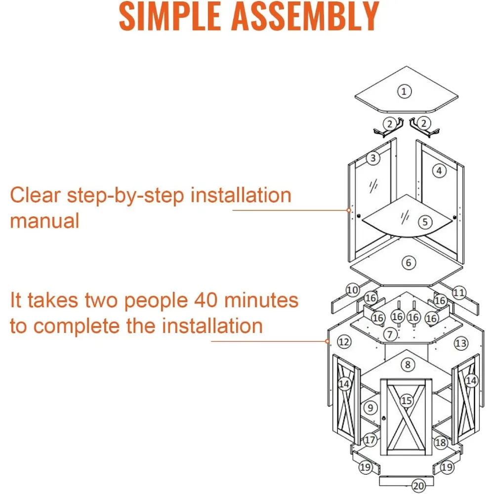 خزانة بار زاوية صناعية، طاولة نبيذ للمشروبات والنظارات، خزانة بوفيه جانبية مع حامل زجاجي، قائم بذاته