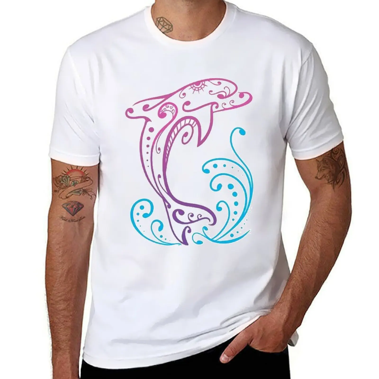 

id54,dolphin fish, cute dolphin fish, cute animals, warm blooded animals, sea creatures, dolphin pattern, dolphin image, T-Shirt