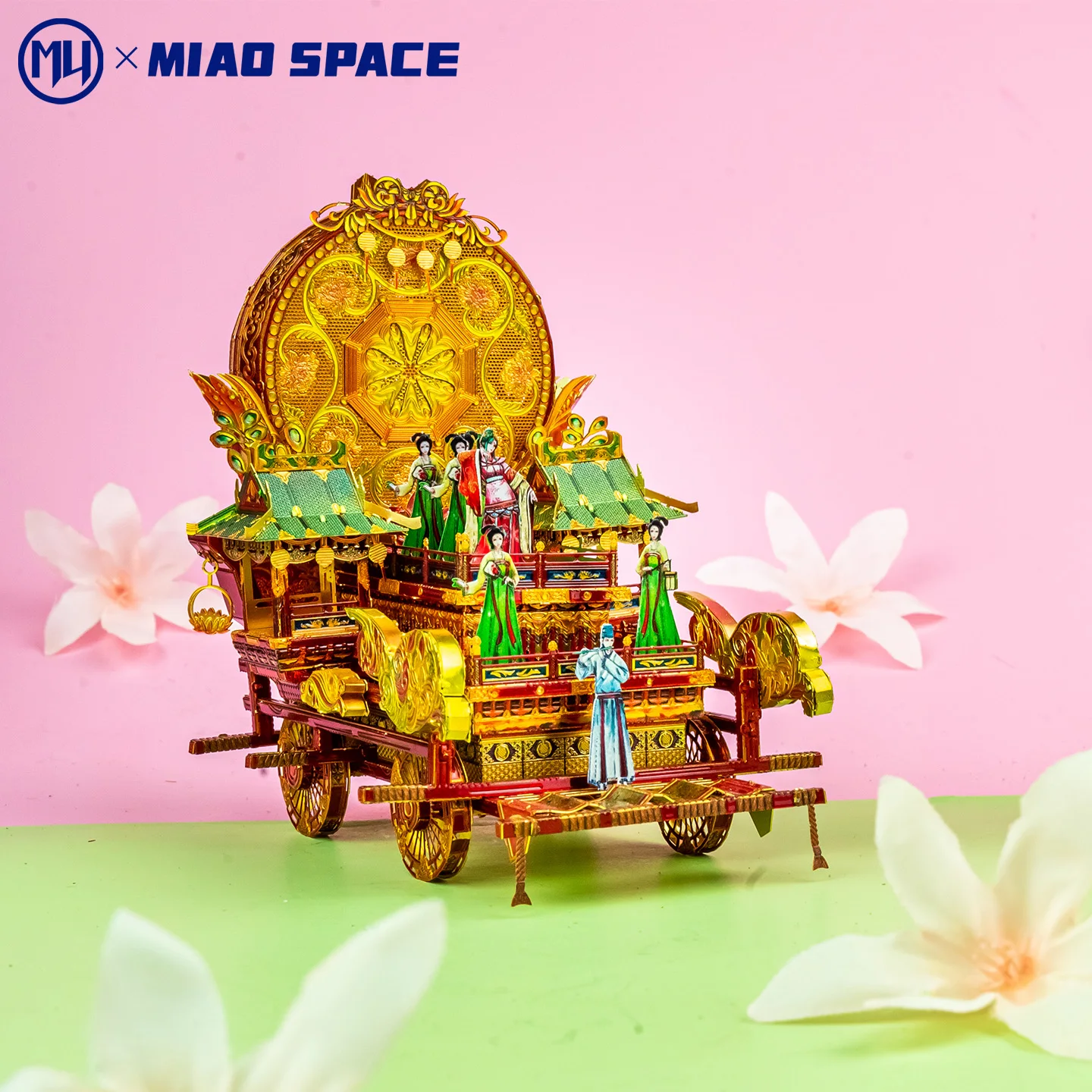 MU Xu Hezi Flower Car 3D Metal Puzzle Wholesale | Bulk DIY Assembly Kits | Educational Brain Teaser Gift Shop | Desktop Decor