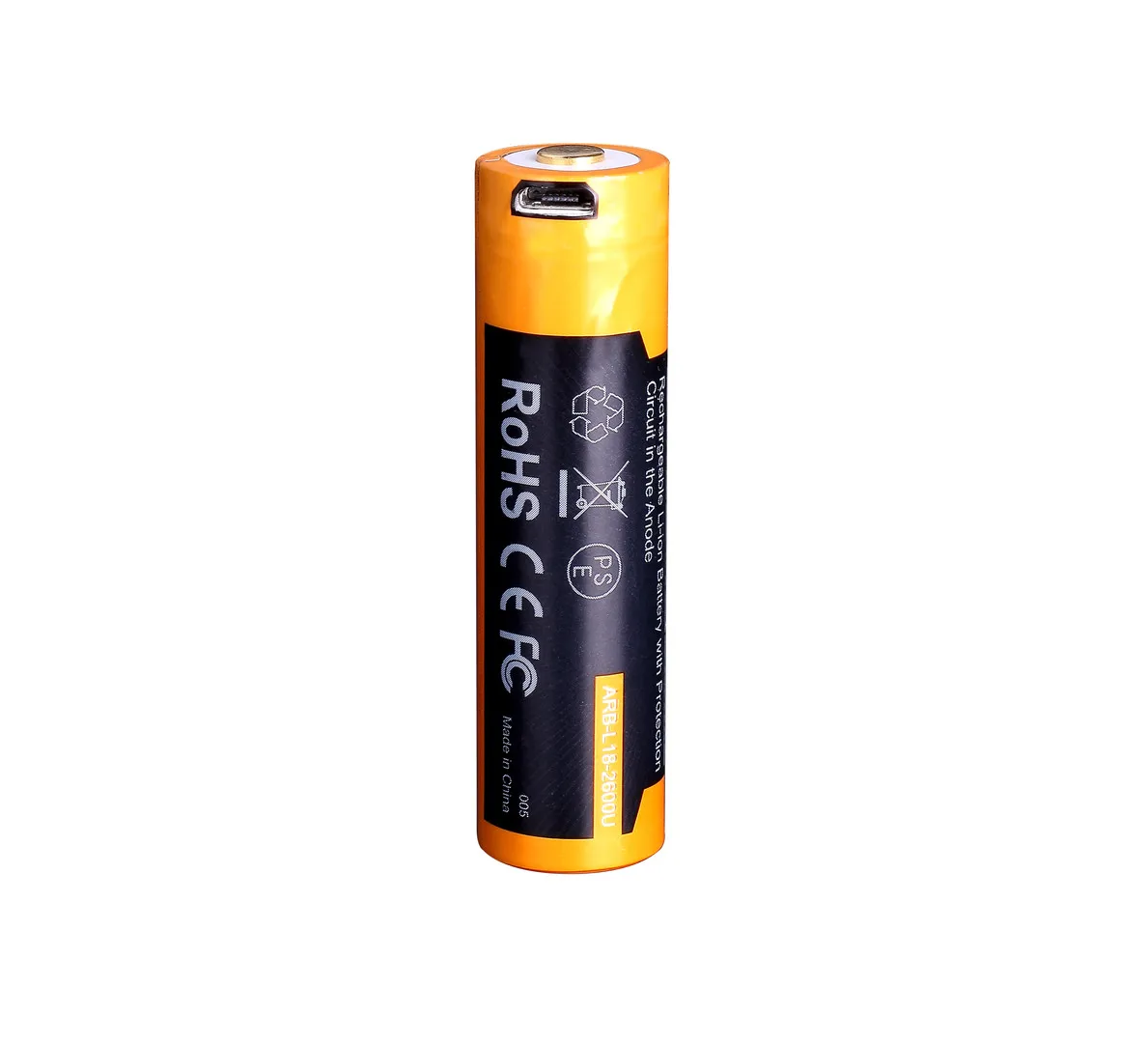 Fenix ARB-L18-2600U USB Charging 2600mAh 18650 Rechargeable Li-ion Battery