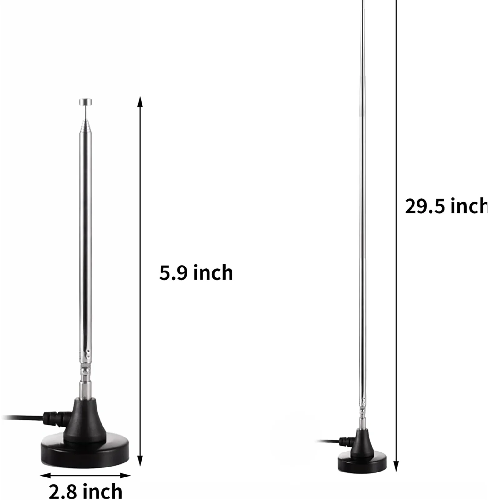 Imagem -06 - Telescopic Dab fm Radio Antenna Kit Base Magnética Fonte de Alimentação Usb Yamaha Panasonic Acessórios de Rádio Conjunto