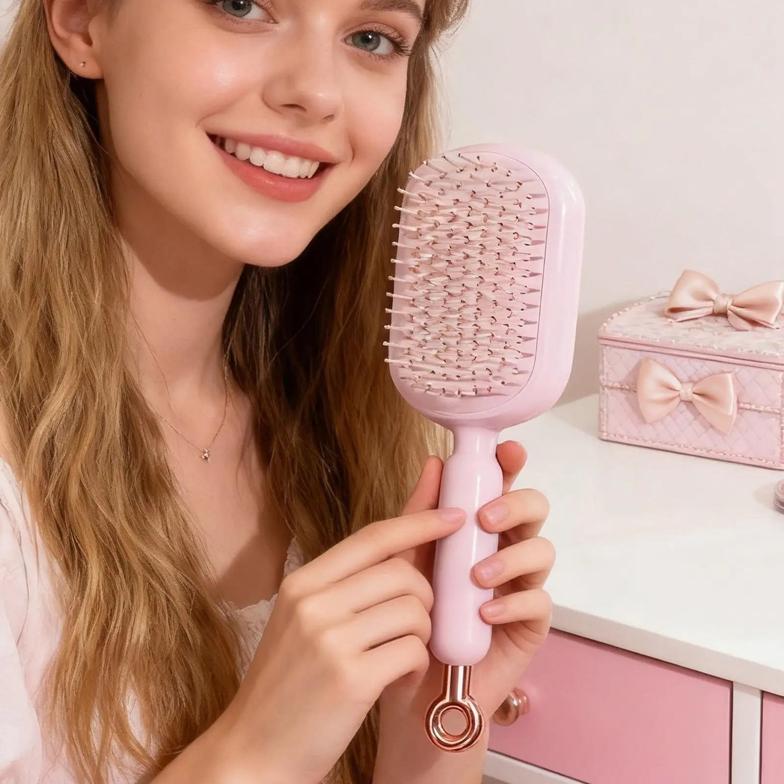 Versenkbare Haarbürste Kopfhaut Massage Kamm Borsten Nylon Frauen Magie Lockiges Haar Pinsel Salon Friseur Styling Werkzeuge Großhandel