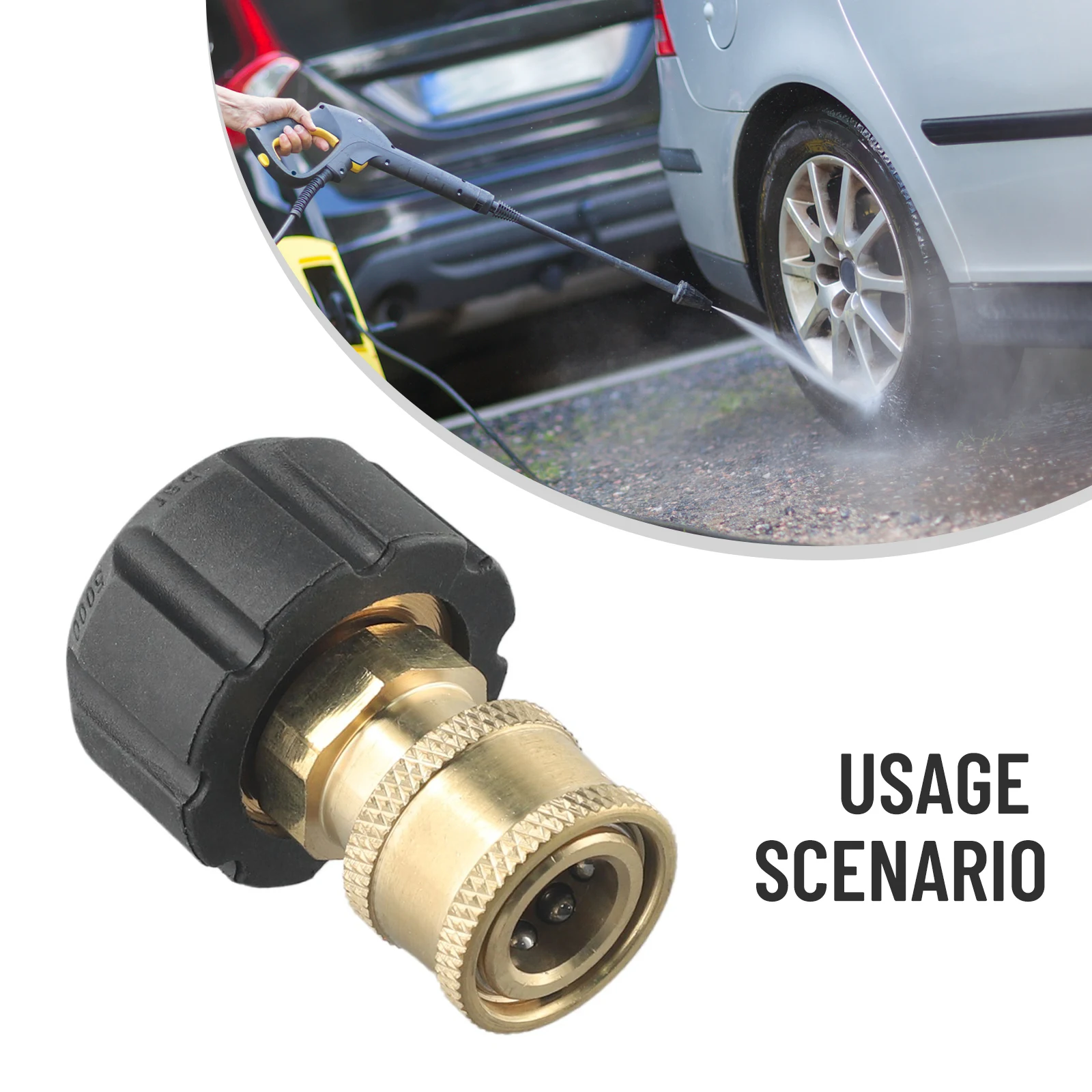 Adattatore connettore rapido cortile giardino soggiorno all'aperto testa femmina M22 15 maschio a 1/4 \" sostituzione idropulitrice