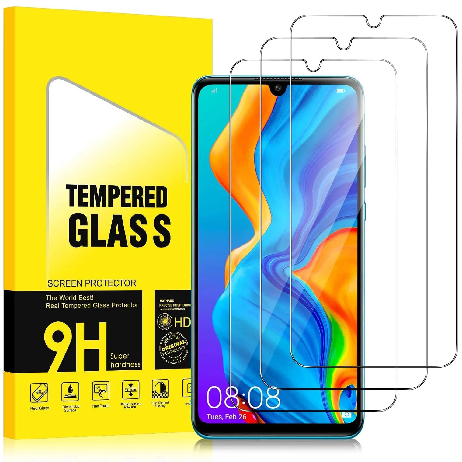 

3pcs Tempered Glass Screen Protectors For vivo Y78/Y78t/Y78+/Y77/Y77e/Y77t/Y77e (t1)/Y76s/Y76 5G/Y75 5G/Y75s/Y74s Glass Film