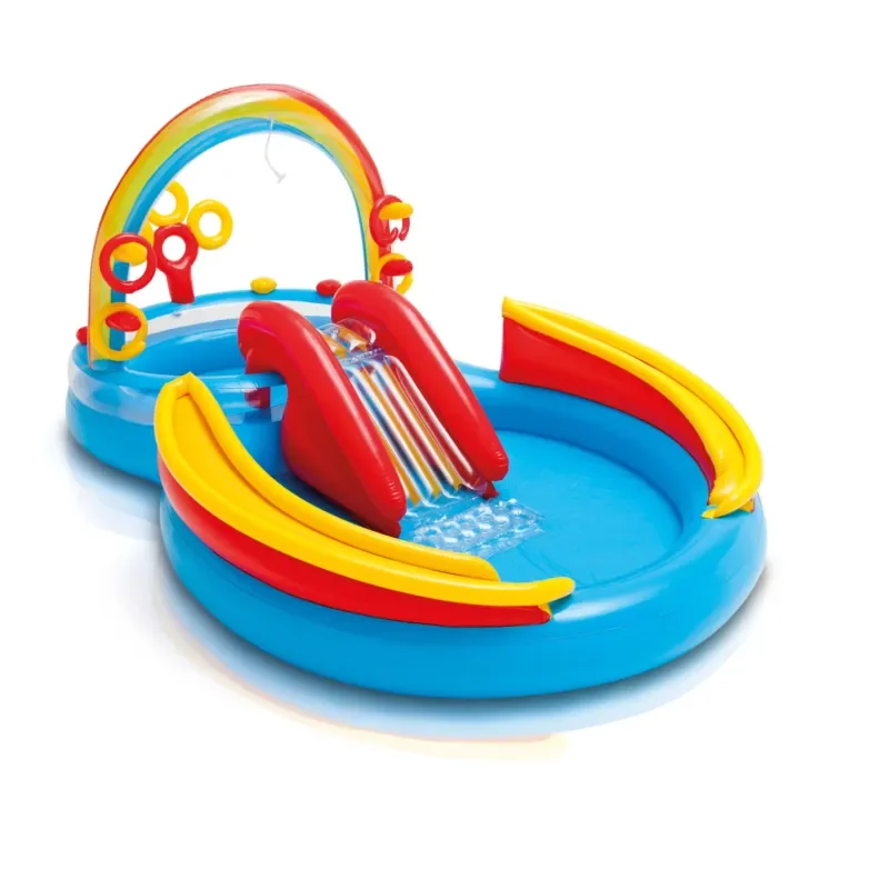 57453 Rainbow Ring Play Center Inflatable Swimming Pool Above Ground Outdoor