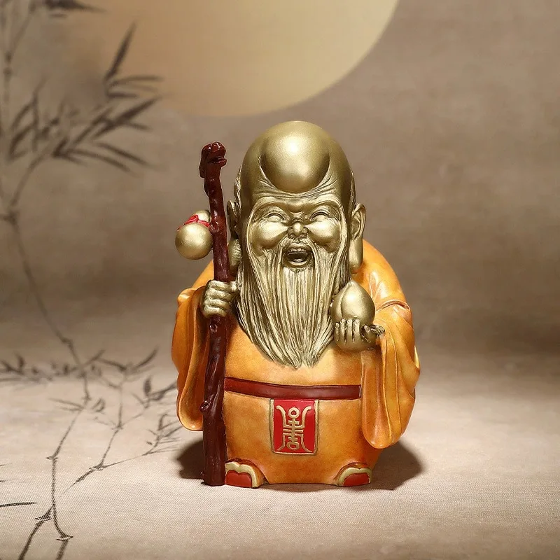 DSA copper ornament, Fulushou three-star living room, office entrance, lucky move, new home decoration handicrafts, souvenirs