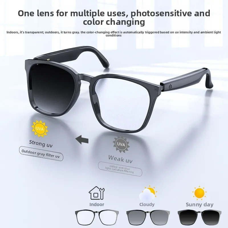 ai sunglasses simultaneous translation color-changing smart glasses do not hurt the ears leak-proof sound glasses earphones