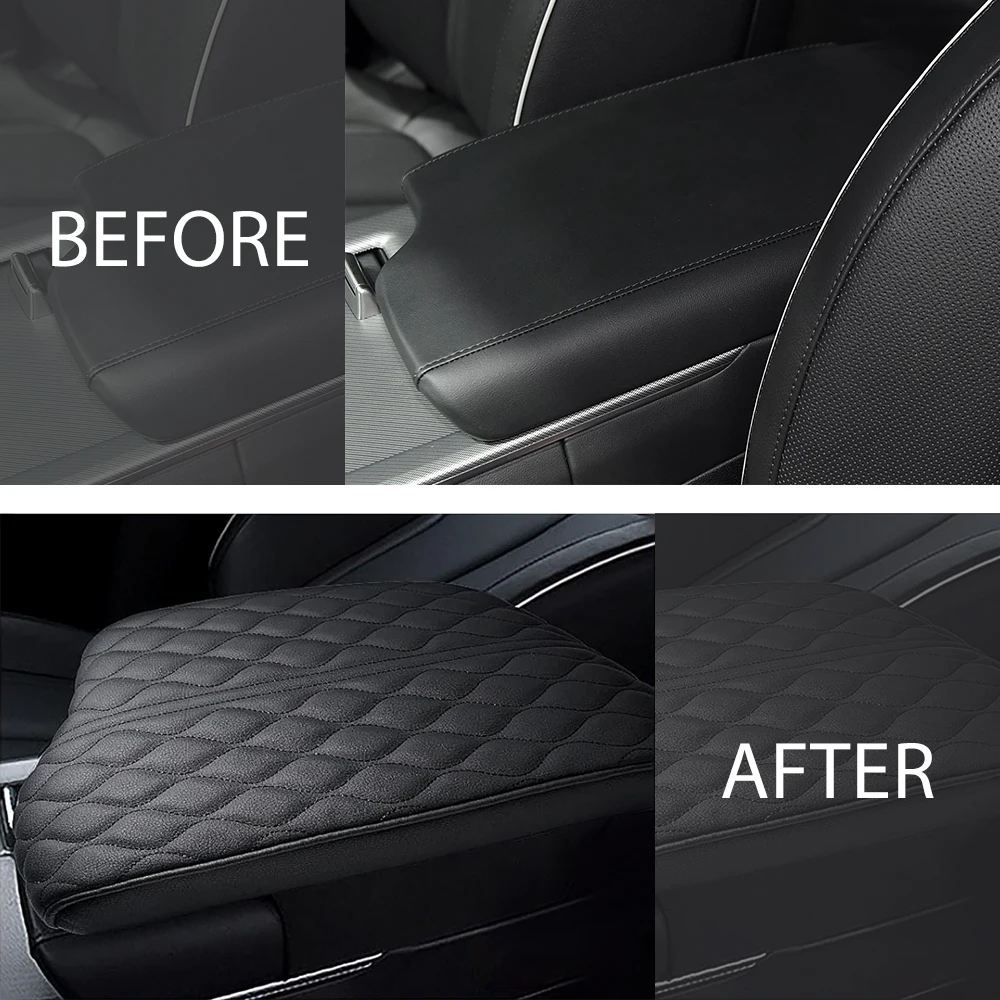 Car Leather Center Console Armrest Box Mat Pad Cover for Hyundai Palisade 2020 2021 2022 2023 2024