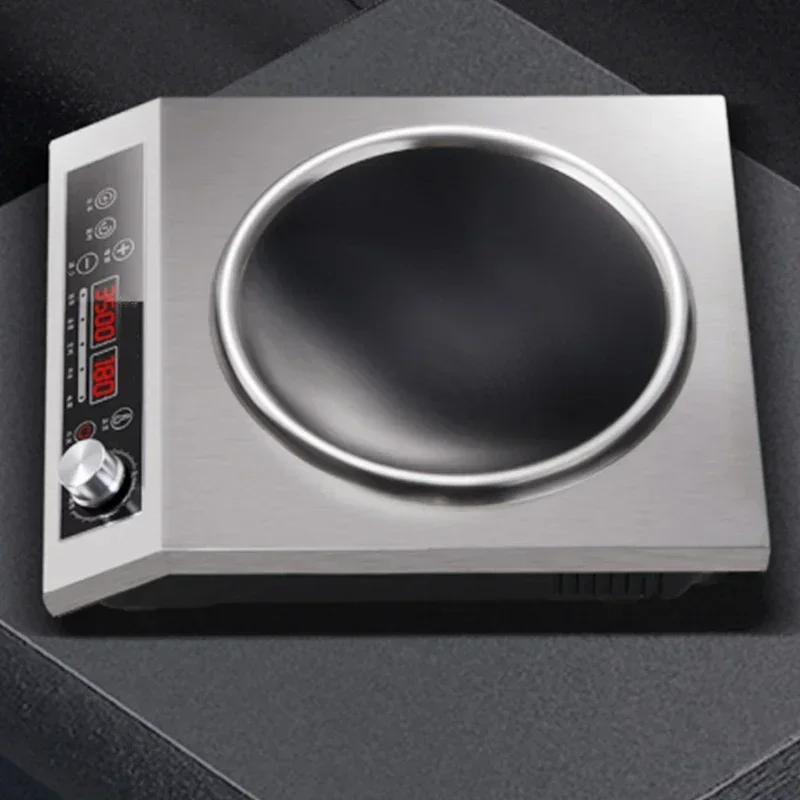 Desktop 220v Concave Induction Cooker Household Stir-fry High-power Commercial Stove Cooking Pot Integrated Concave