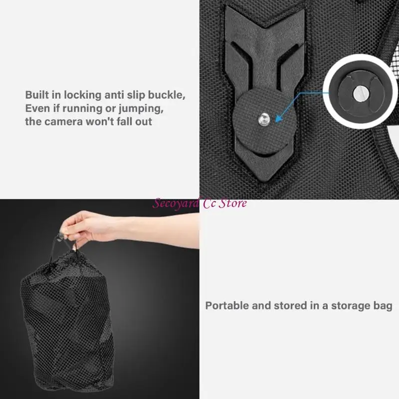 N3UC Double Camera Harness Shoulder Strap for DSLR and SLR Cameras of Up to 4Kg and Support Quick Release