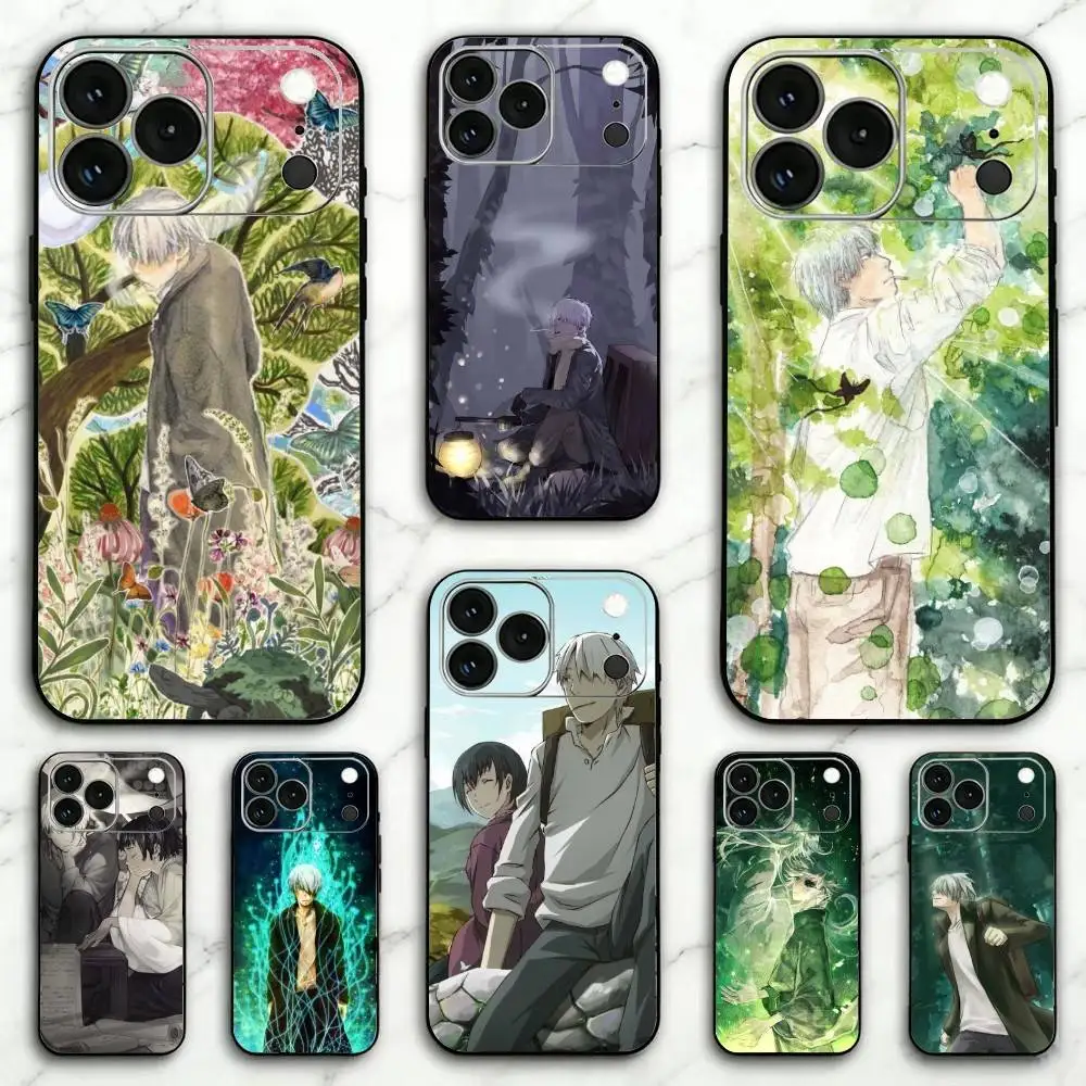 Mushishi Ginko  Phone Case For iPhone 17, 16,15,14,13,12,11 Plus,Pro Max, Others Soft Black Cover