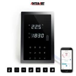 SDITER WIFI LED Multifunctional Sauna Room Controller for Electric Heating Stone Infrared Heating Internal External Light Switch
