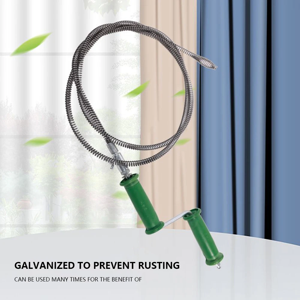 1/2/3/4/5/8/10 متر المجاري بالوعة حوض خط أنابيب انسداد مزيل الأنابيب التجريف أداة 10 مللي متر ضياء استنزاف الأنظف مكافحة الصدأ تنظيف أداة #4